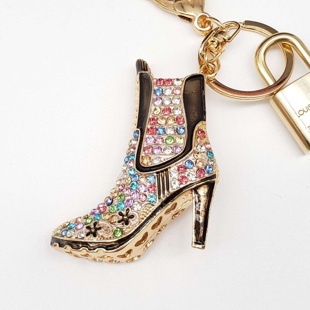 LV Gold Padlock & Key 🔒 Authentic Louis Vuitton Bag Unbranded Shoe Charm - Picture 4 of 8